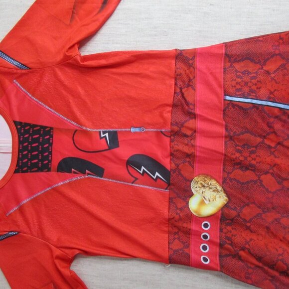 Disney Descendants 4: The Rise of Red Costume Kids large Red Navy Heart Detail - Picture 6 of 15